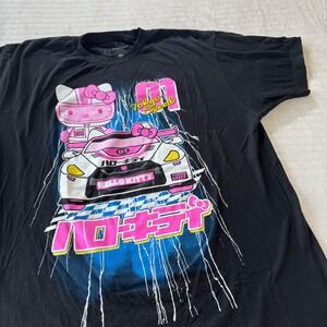 Hello Kitty Tokyo Speed Racing Graphic T-Shirt Black Sanrio Bioworld XL